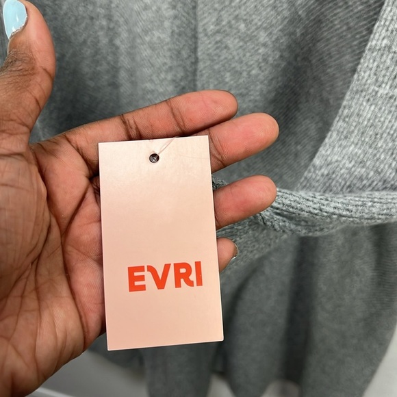 EVRI Women’s Rib Knit Gray Long Sleeved Dress Sz 2X Long NEW WTags Fall Career - Picture 5 of 9
